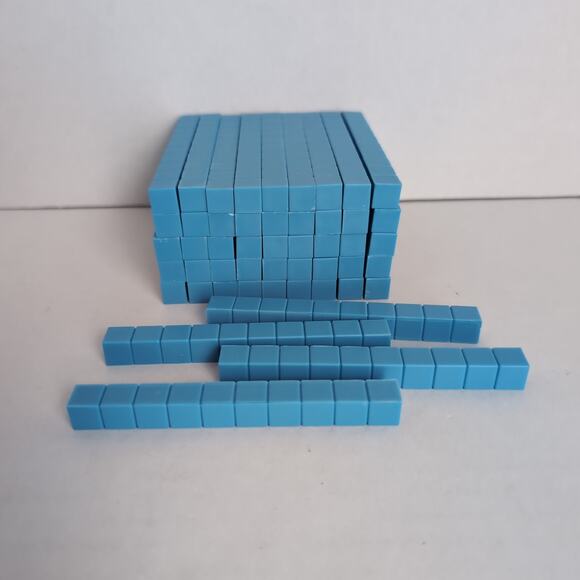 Hand 2 Mind Base Ten Flats Rods Blue Plastic Manipulatives Homeschool 5542 5532 - Picture 7 of 7